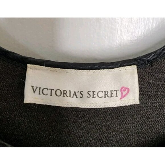 Vtg Victoria's Secret 90's Gray Black Velvet Jumpsuit Scoop Neck Wide Leg Velour - Picture 3 of 5